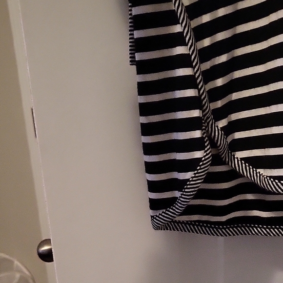 Talbots Black and White Striped Shirt - Picture 3 of 9